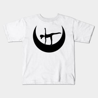 Half Moon Yoga Pose Kids T-Shirt